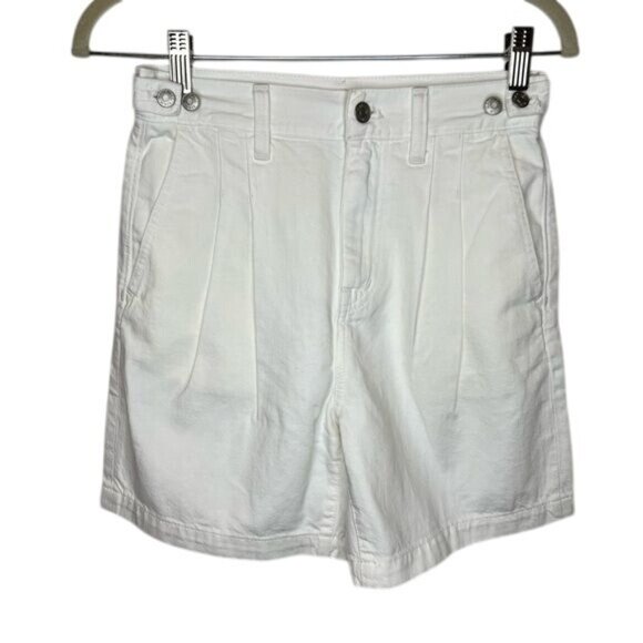 Madewell White Denim Harlow Shorts size 24, NEW - Picture 1 of 7